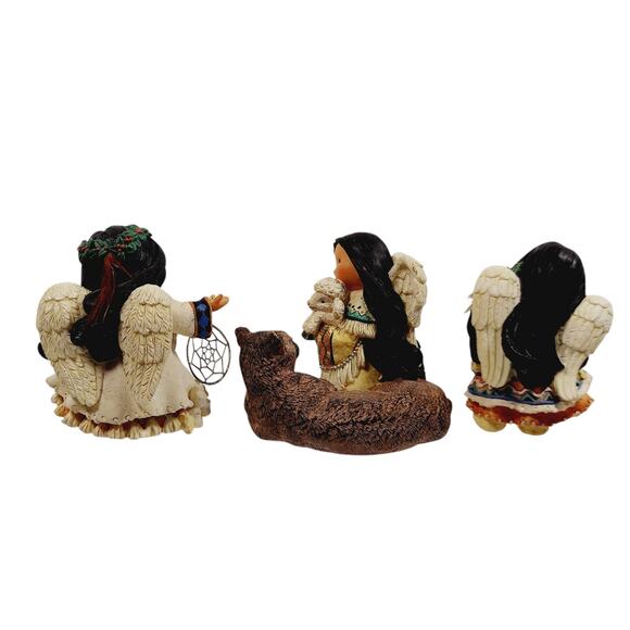 Vtg Friends Of The Feather Figurines Enesco Lot Peace Earth Dream Catcher 1998 - Picture 10 of 16